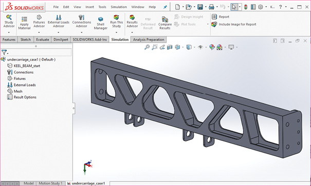 Fig. 1: The aircraft keel section geometry.